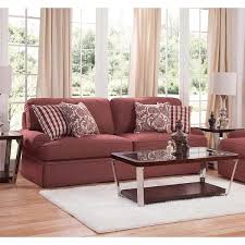 American Furniture Classics Rustic Red Series Sofa With Four Accent Pillows