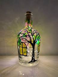 Glass Bottle Painting Creative Ideas