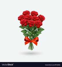 red rose bouquet royalty free vector image