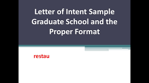 letter of intent sle graduate