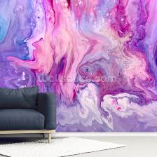 Purple Paint Marble Effect Wallpaper