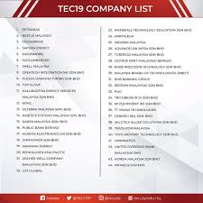 Maybe you would like to learn more about one of these? Tec On Twitter Tec 2019 Official List Of Companies Take Note On All The Companies That Will Be Attending Our Tec19 Career Fair On The 29th And 30th January 2019 Do Your