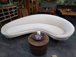 elegant white sofa couch has a unique