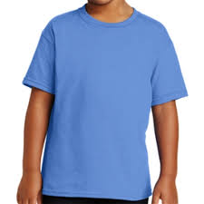 Gildan 5000 Cotton Youth T Shirt Light Blue