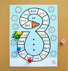 Teaching number sense is fun and simple with these hands on games and activities. Snowman Addition To 10 Board Game Frogs And Fairies Math Board Games Printable Board Games Christmas Math