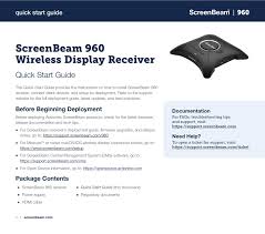 actiontec screenbeam 960 receiver quick