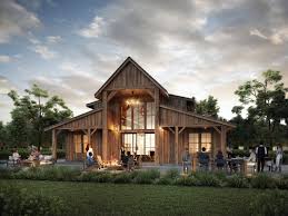 authentic barn style lodge house plan