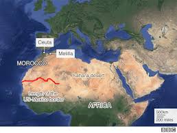 Here are some world map pics which was covered by melvin mathew. Trump Urged Spain To Build A Wall Across Sahara Says Minister Bbc News