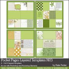 Pocket Pages Layered Templates No 03 Katie Pertiet Pse Ps