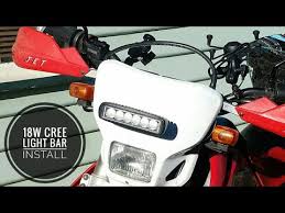 18w Cree 6 Inch Ebay Led Light Bar Install And Test On A Dual Sport Rhk Enduro Handlebar Test Youtube