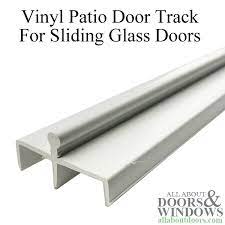 vinyl patio glass door track white