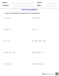 Quadratics Graphing Linear Equations