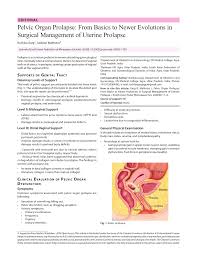 pdf pelvic organ prolapse from basics