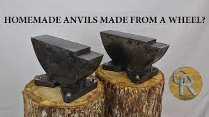 homemade anvil made from a wheel you