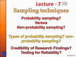 Probability sampling is a sampling technique wherein the samples are gathered in a process that gives all the individuals in the population equal chances of being selected. Selecting Sampling Techniques Modern Research Methods Lecture Slides Docsity