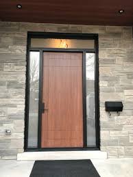Modern Fiberglass Wood Grain Door