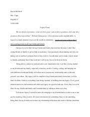 legacy essay 1 pdf dustin melchert