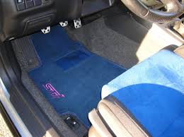 wtt blue sti floor mats with pink sti
