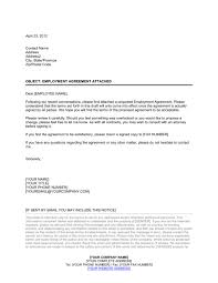 Cover Letter Employment Agreement Template Word Pdf By