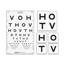 Hotv Pediatric Eye Chart For Illuminated Cabinet H Bernell
