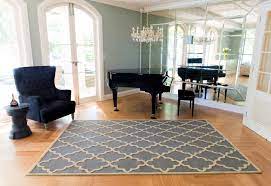 placing rugs on hardwood floors