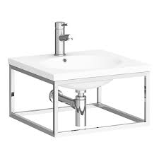 arezzo 500 wall hung basin with chrome