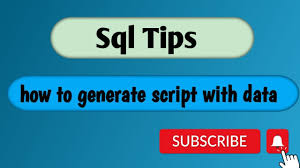 how to generate script in sql server