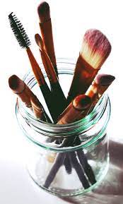 cosmetics make up jar brush