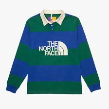 the north face color block rugby polo