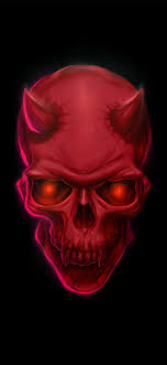 iphone 11 red demonic skull wallpaper