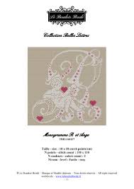 Downloadable Cross Stitch Chart Monogram R Angel And Hearts