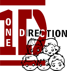 One which says 1d with d having an arrow inside it as a metaphor for direction. One Direction Logo Kbiebs4life13