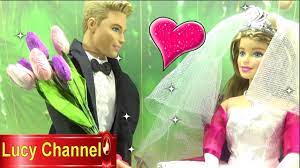 Đồ chơi Lucy Búp bê Barbie & Ken đám cưới làm búp bê cô dâu chú rể Toy for  kids - YouTube
