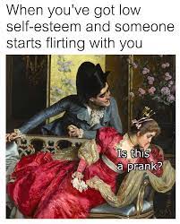It's gonna be a long hard winter and we don't want the blues to. Quick Self Esteem Boosters Funny Pictures Funny Relatable Memes Classical Art Memes