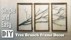 diy tree branch frame decor