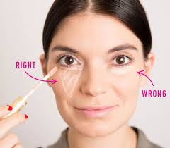 how and where to apply concealer in