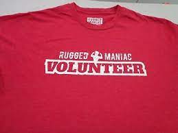 rugged maniac volunteer heather red t