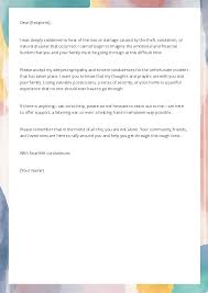 natural disaster letter template