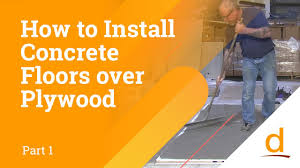 how to install concrete over plywood