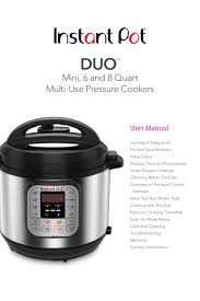 user manual instant pot duo english