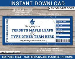 Toronto Maple Leafs Game Ticket Gift ...