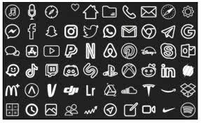 Black and white app icon pack for iphone and ipad includes : 60 Black And White Neon Iphone Ios 14 App Icons Neon App Icons Ipad Ios14 Black And White Neon Neon Shortcuts Custom Home Screen Widget In 2021 App Icon