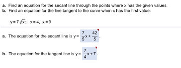 Equation For The Secant Line