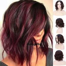 The textured bob is timeless, low maintenance, while bright red ombre is. Women U Part Lace Front Wig Short Curly Wave Synthetic Hair Ombre Red Full Wigs Ebay