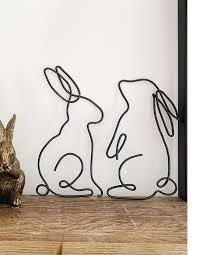 Wire Rabbits Wire Words Pet Gifts Decor