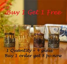 Tequila Shot Glass And Bar Glass With