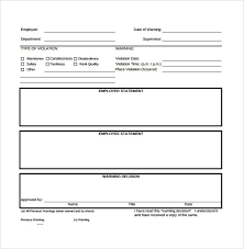 Free Employee Write Up Form Printable Excel Template