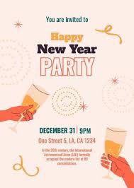 new year party invitation template