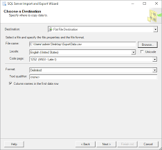 export ms sql server database to csv