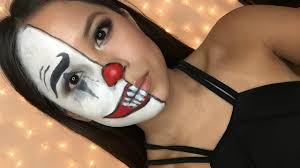 easy halloween makeup half clown face